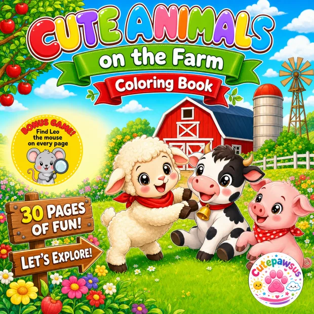 Cover of Cute Animals on the Farm