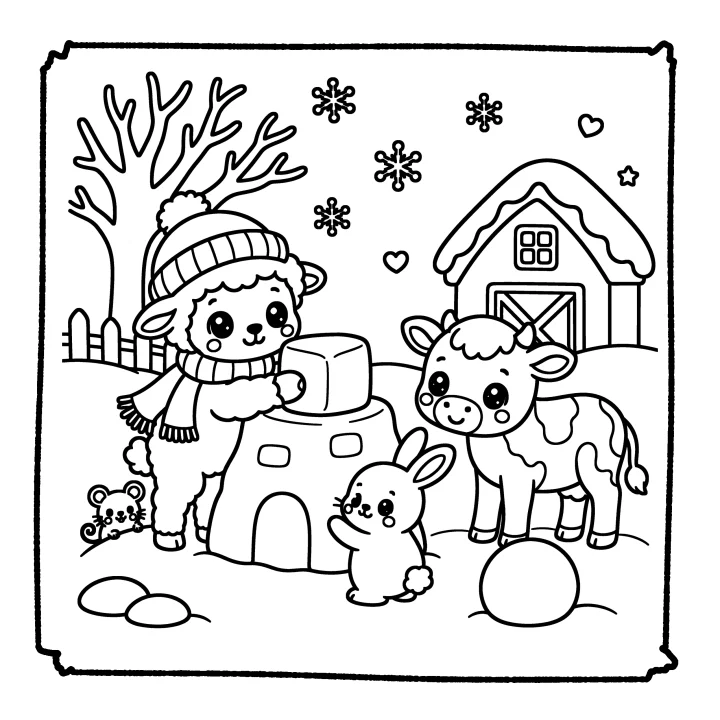 A page from Cute Animals on the Farm