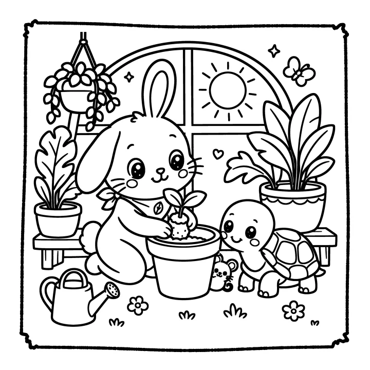 A page from Cute Animals in the Garden