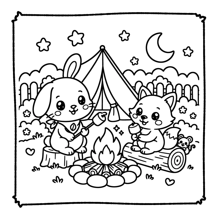 A page from Cute Animals in the Garden