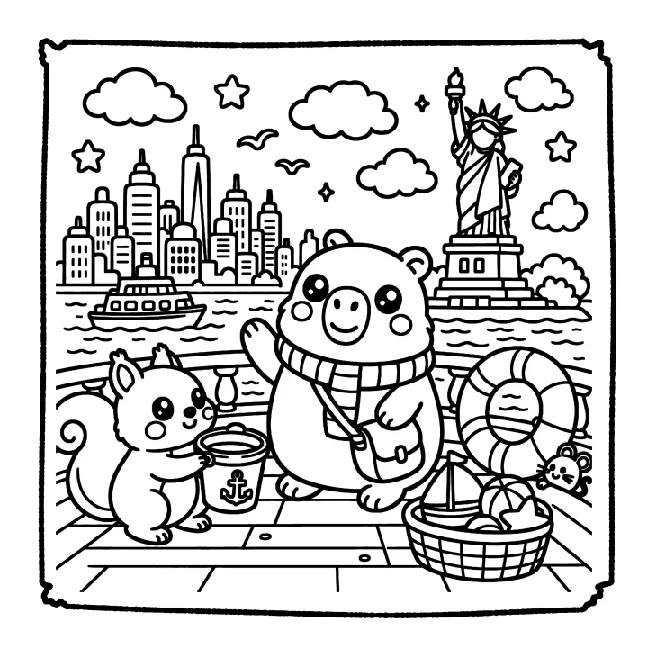 A page from Cute Capybara Around the World