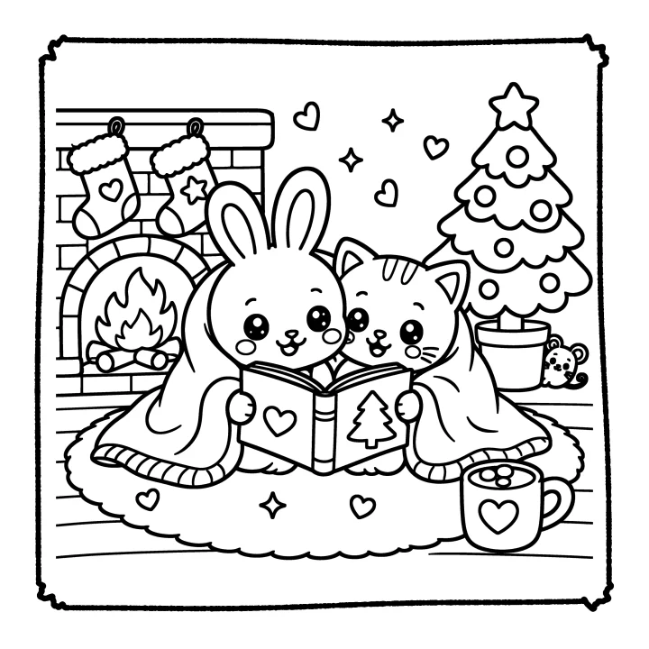 A page from Cute Animals Christmas — Winter Wonderland
