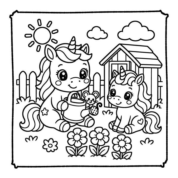 A page from Cute Unicorn Friends