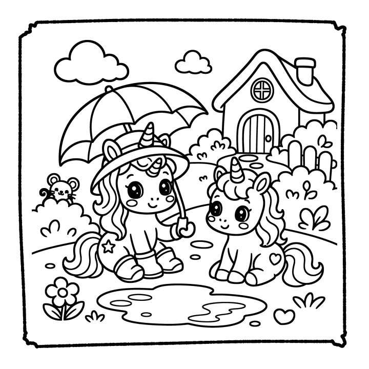 A page from Cute Unicorn Friends