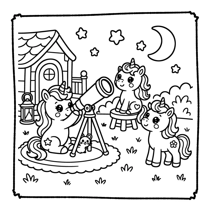 A page from Cute Unicorn Friends