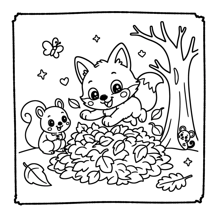 A page from Cute Woodland Friends Adventures