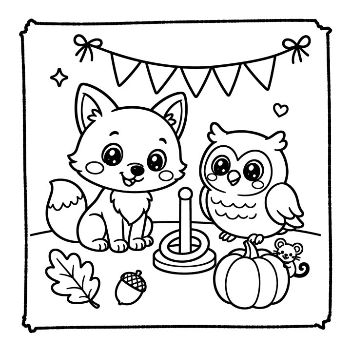 A page from Cute Woodland Friends Adventures