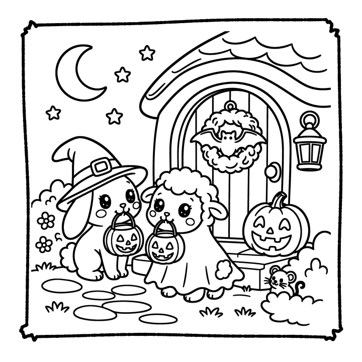 A page from Cute Animals Halloween Party