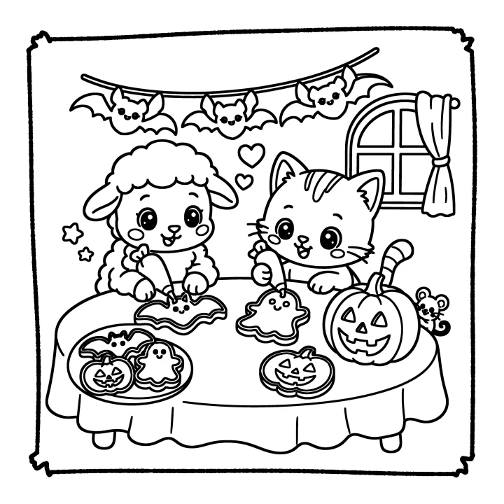 A page from Cute Animals Halloween Party