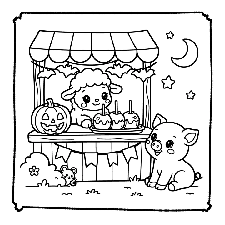 A page from Cute Animals Halloween Party